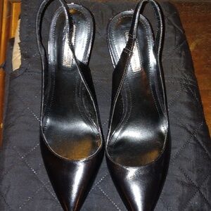 BCBG black slingback pumps.  8.5